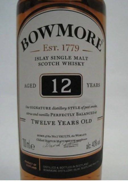 Amazon.co.jp: 【旧ラベル】ボウモア 12年 箱付き (白箱) 並行品 40度